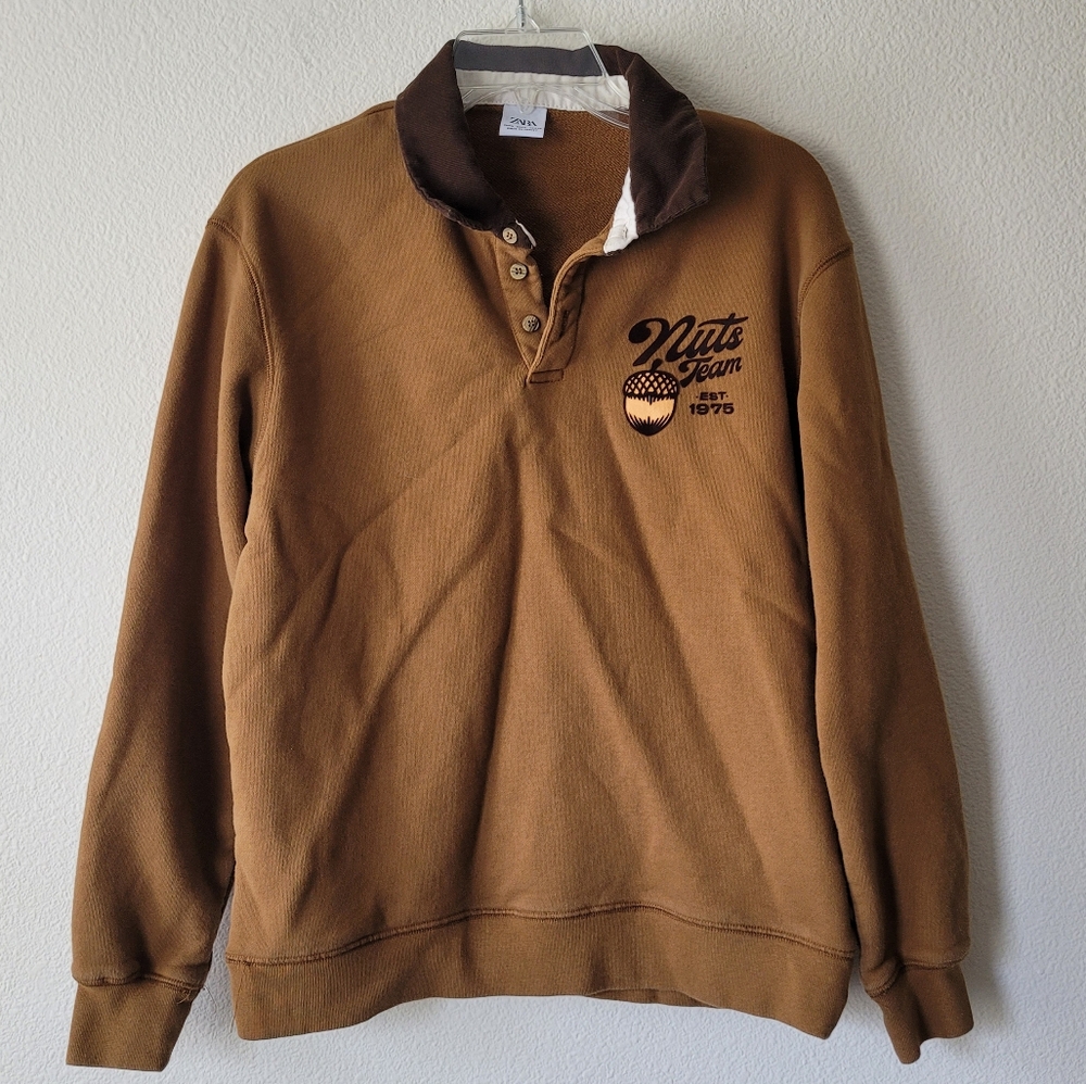 Zara Pullover Sweatshirt Long Sleeve Nuts Team Squirrel